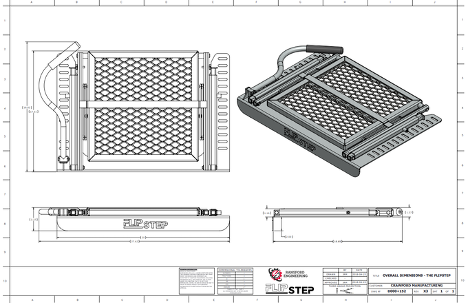 The FlipStep Truck Tailgate Step Dimensions